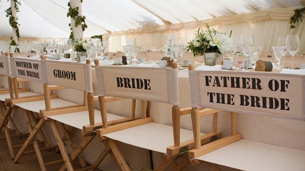 Directors chairs for wedding
